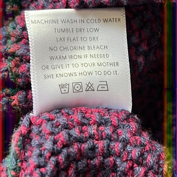 PROJECT NAADAM Anthro Marbled Cable Knit Cold Shoulder Sweater-S - Picture 8 of 8